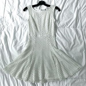 Fabulous flirty timeless short white netted dress!